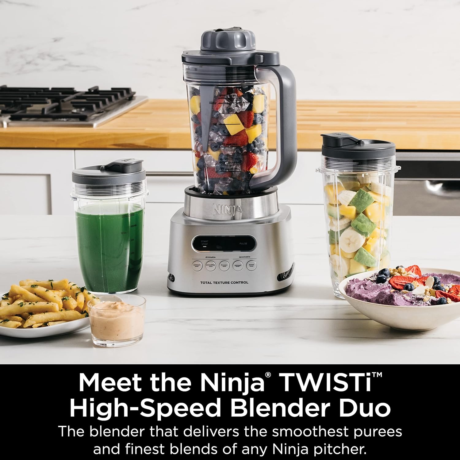 1760906687_Ninja-SS151-TWISTi-Blender-DUO-High-Speed-1600-WP-Smoothie-Maker-Nutrient-Extractor-5-Functions-Smoothie-Spreads-More-smartTORQUE-34-oz.-Pitcher-2-To-Go-Cups-Gray.jpg Ninja SS151 TWISTi Blender DUO, High-Speed 1600 WP Smoothie Maker & Nutrient Extractor* 5 Functions Smoothie, Spreads & More, smartTORQUE, 34-oz. Pitcher & (2) To-Go Cups, Gray - Image 3