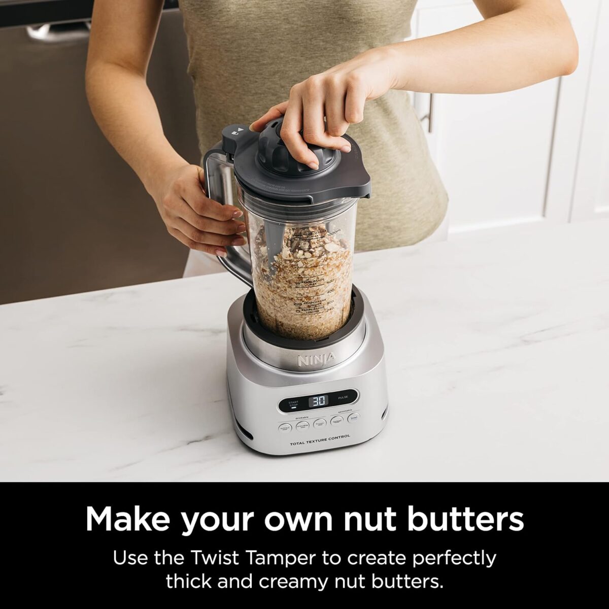 Ninja SS151 TWISTi Blender DUO, High-Speed 1600 WP Smoothie Maker & Nutrient Extractor* 5 Functions Smoothie, Spreads & More, smartTORQUE, 34-oz. Pitcher & (2) To-Go Cups, Gray - Image 9