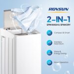 Bonnlo 17.8lbs Fully Automatic Washer, 2 in 1 Portable Washing Machine, Top Load Washer and Spin Dryer Combo with Drain Pump, 8 Washing Programs & 5 Water Level for Home, Apartment - Image 3