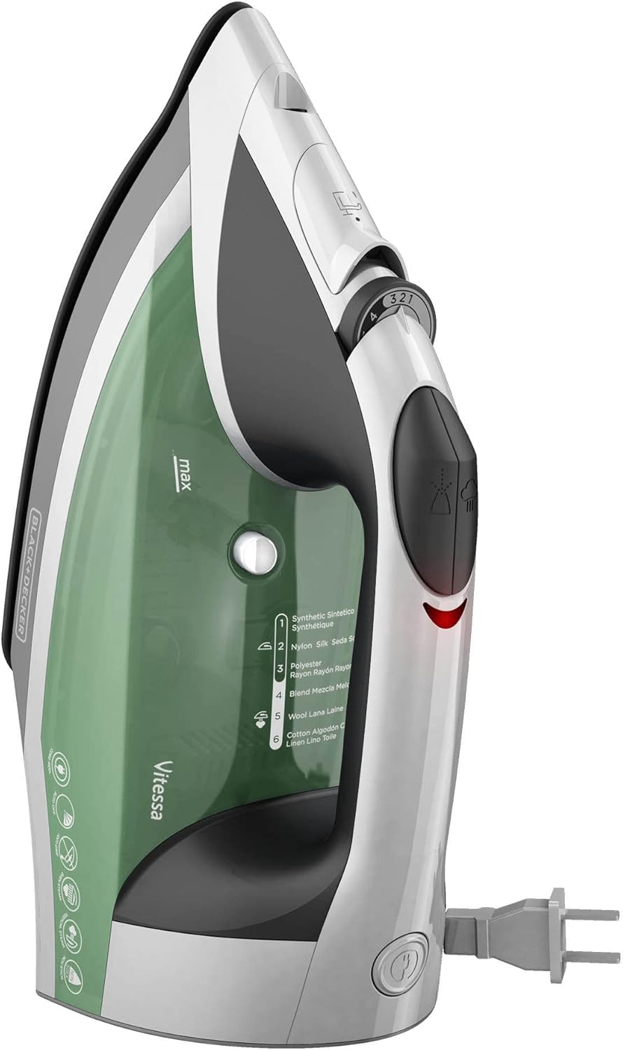 1760907202_BLACKDECKER-Vitessa-Advanced-Steam-Iron-ICR2020-Even-Steam-Nonstick-Soleplate-Auto-Shutoff-Tangle-Free-Retractabel-Cord-Green.jpg BLACK+DECKER Vitessa Advanced Steam Iron, ICR2020, Even Steam Nonstick Soleplate, Auto Shutoff, Tangle-Free Retractabel Cord, Green - Image 3