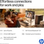 HP OmniDesk Desktop PC, Intel Core Ultra 7 265, 32 GB RAM, 2 TB SSD, Intel Graphics, Windows 11 Home, Microsoft Copilot, Dark Wood, M03-0060 (2025) - Image 5