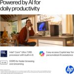 HP OmniDesk Desktop PC, Intel Core Ultra 7 265, 32 GB RAM, 2 TB SSD, Intel Graphics, Windows 11 Home, Microsoft Copilot, Dark Wood, M03-0060 (2025) - Image 8