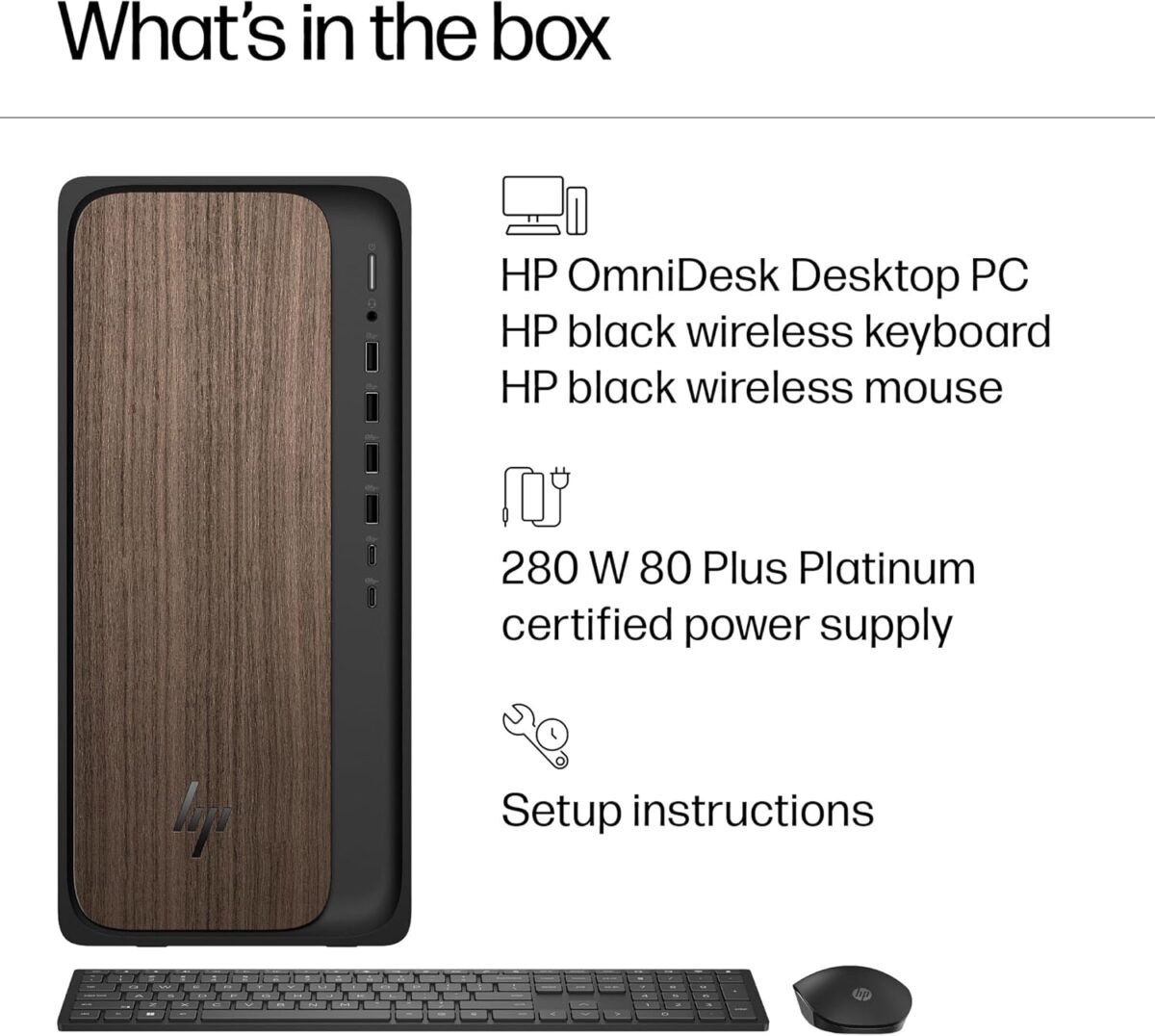 HP OmniDesk Desktop PC, Intel Core Ultra 7 265, 32 GB RAM, 2 TB SSD, Intel Graphics, Windows 11 Home, Microsoft Copilot, Dark Wood, M03-0060 (2025) - Image 11