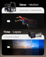 5K Video Camera Camcorder, UHD 64MP Vlogging Camera for YouTube with 3" 270° Rotatable Touch Screen, Digital Camera with IR Night Vision, 16X Zoom/WiFi/Webcam/HD/32GB Card/2 Batteries/Microphone - Image 4
