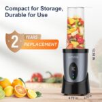 KOIOS Smoothie Blender, 900W Personal Blender for Shakes and Smoothies for Kitchen with 2 No-BPA 22oz Portable Cups, Single Serve Smoothies Maker Mixer for Juices, Nutritious Recipe (Grey Blue) - Image 7