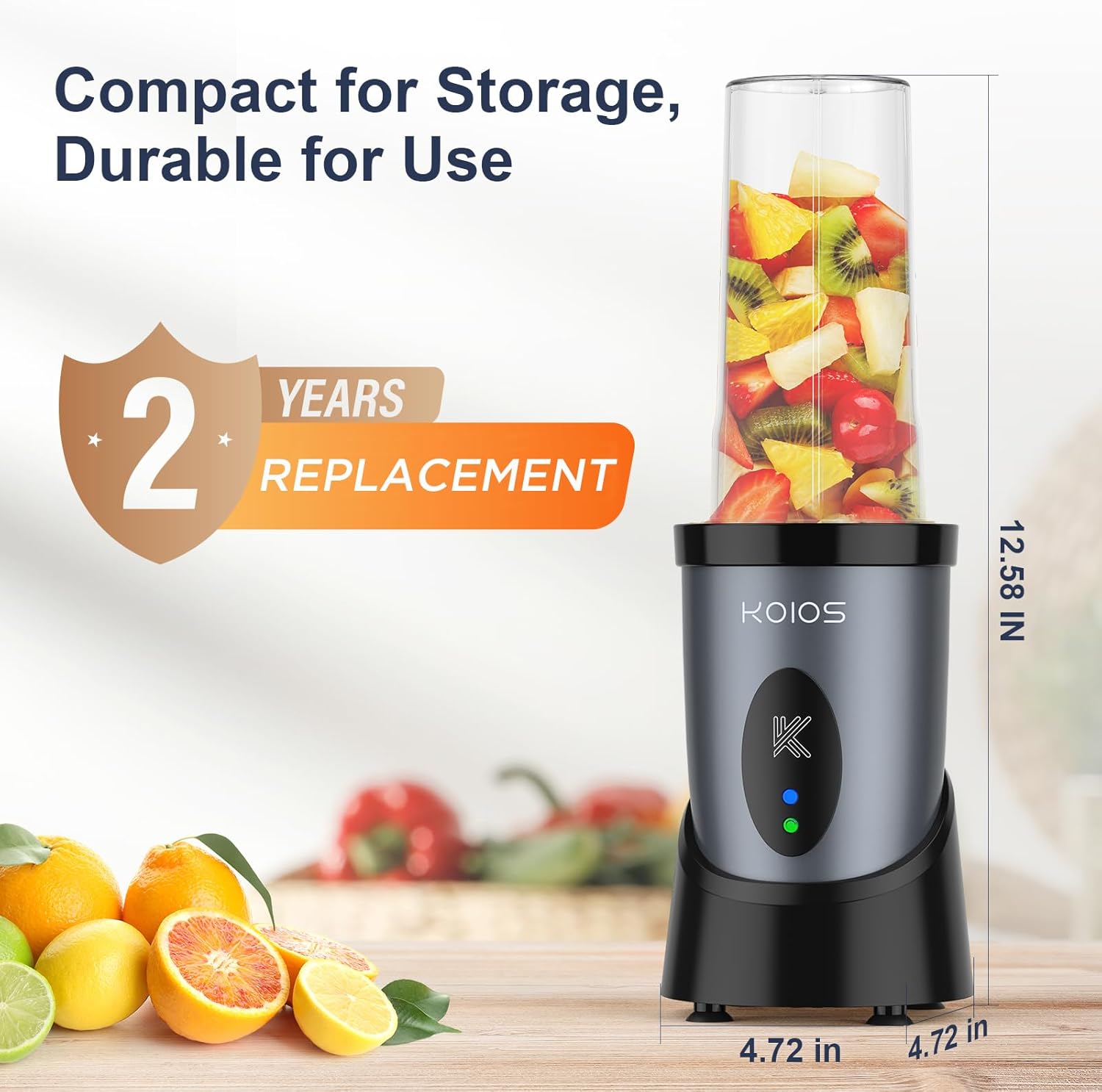 1760993317_KOIOS-Smoothie-Blender-900W-Personal-Blender-for-Shakes-and-Smoothies-for-Kitchen-with-2-No-BPA-22oz-Portable-Cups-Single-Serve-Smoothies-Maker-Mixer-for-Juices-Nutritious-Recipe-Grey-Blue.jpg KOIOS Smoothie Blender, 900W Personal Blender for Shakes and Smoothies for Kitchen with 2 No-BPA 22oz Portable Cups, Single Serve Smoothies Maker Mixer for Juices, Nutritious Recipe (Grey Blue) - Image 7
