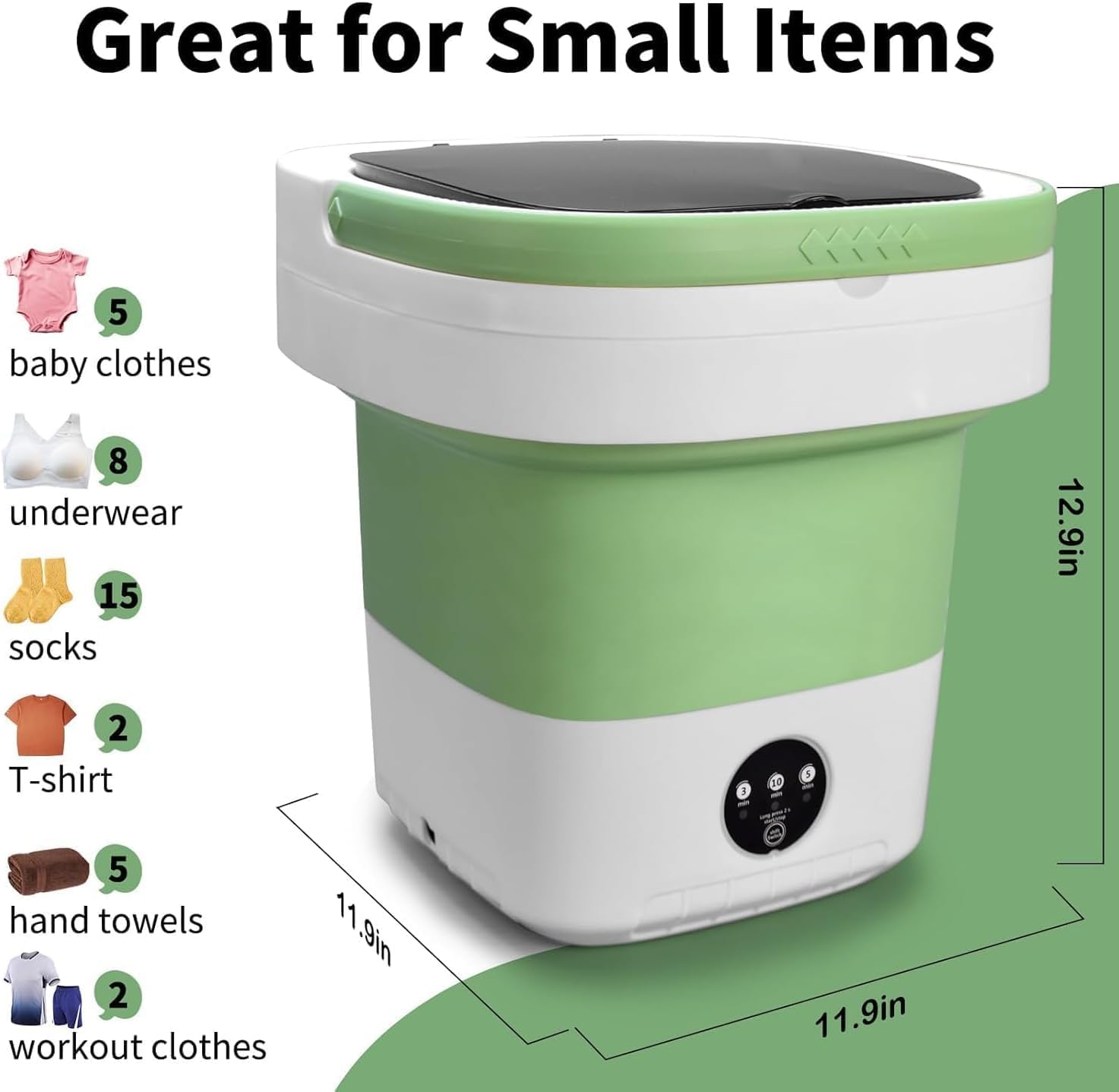 1760996557_Portable-Washing-Machine-16L-Mini-Washer-Foldable-and-Dryer-with-3-Modes-Deep-Cleaning-Upgraded-Small-Collapsible-Laundry-for-Travel-Home-Apartment-Hotel-and-camping.jpg Portable Washing Machine, 16L Mini Washer Foldable and Dryer with 3 Modes Deep Cleaning, Upgraded Small Collapsible Laundry for Travel, Home, Apartment, Hotel and camping - Image 3