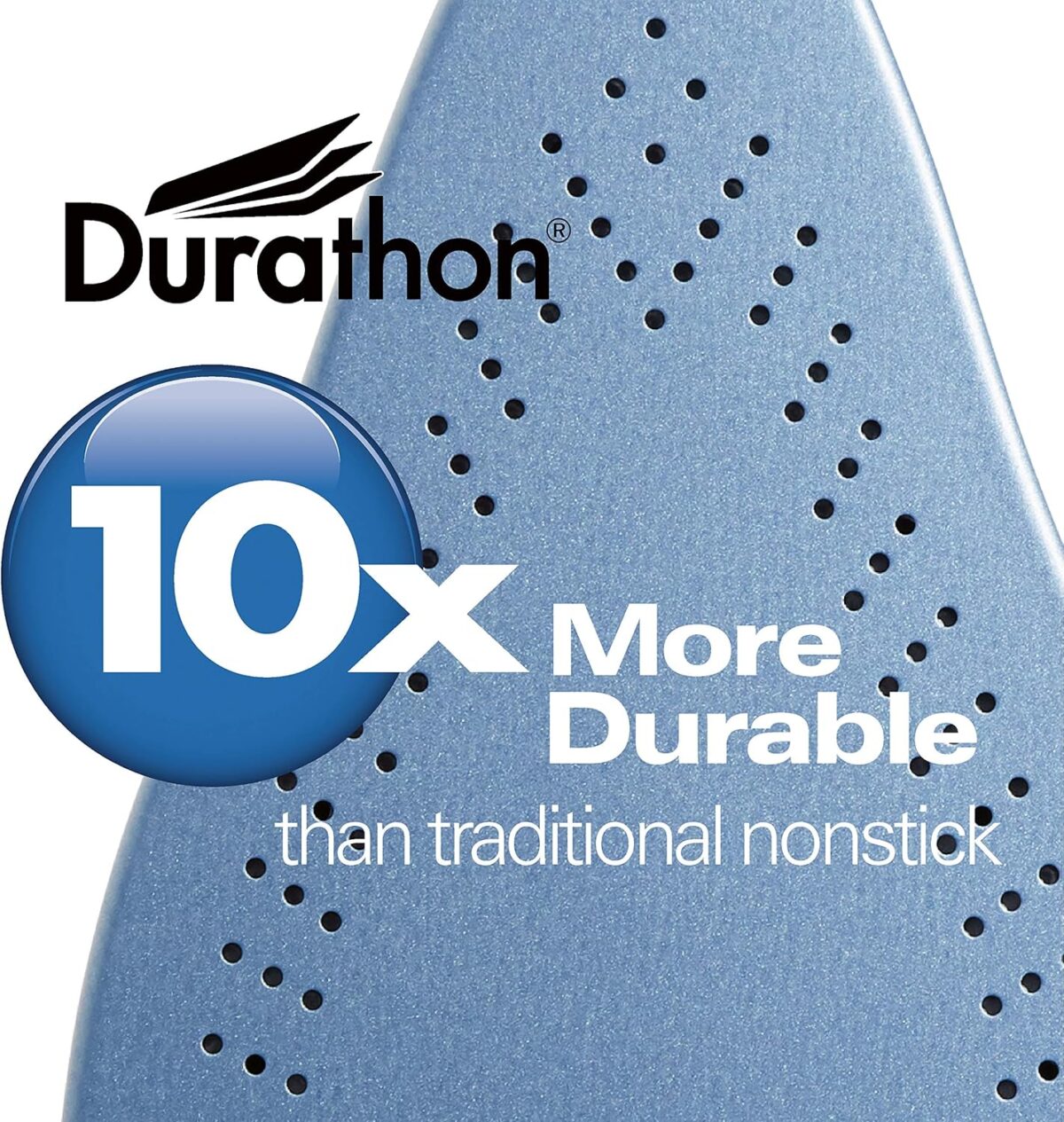 Hamilton Beach Steam Iron & Vertical Steamer for Clothes with Scratch-Resistant Durathon Soleplate, 8' Retractable Cord, 3-Way Auto Shutoff, Anti-Drip, 1500 Watts, Blue - Image 3