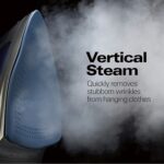 Hamilton Beach Steam Iron & Vertical Steamer for Clothes with Scratch-Resistant Durathon Soleplate, 8' Retractable Cord, 3-Way Auto Shutoff, Anti-Drip, 1500 Watts, Blue - Image 7