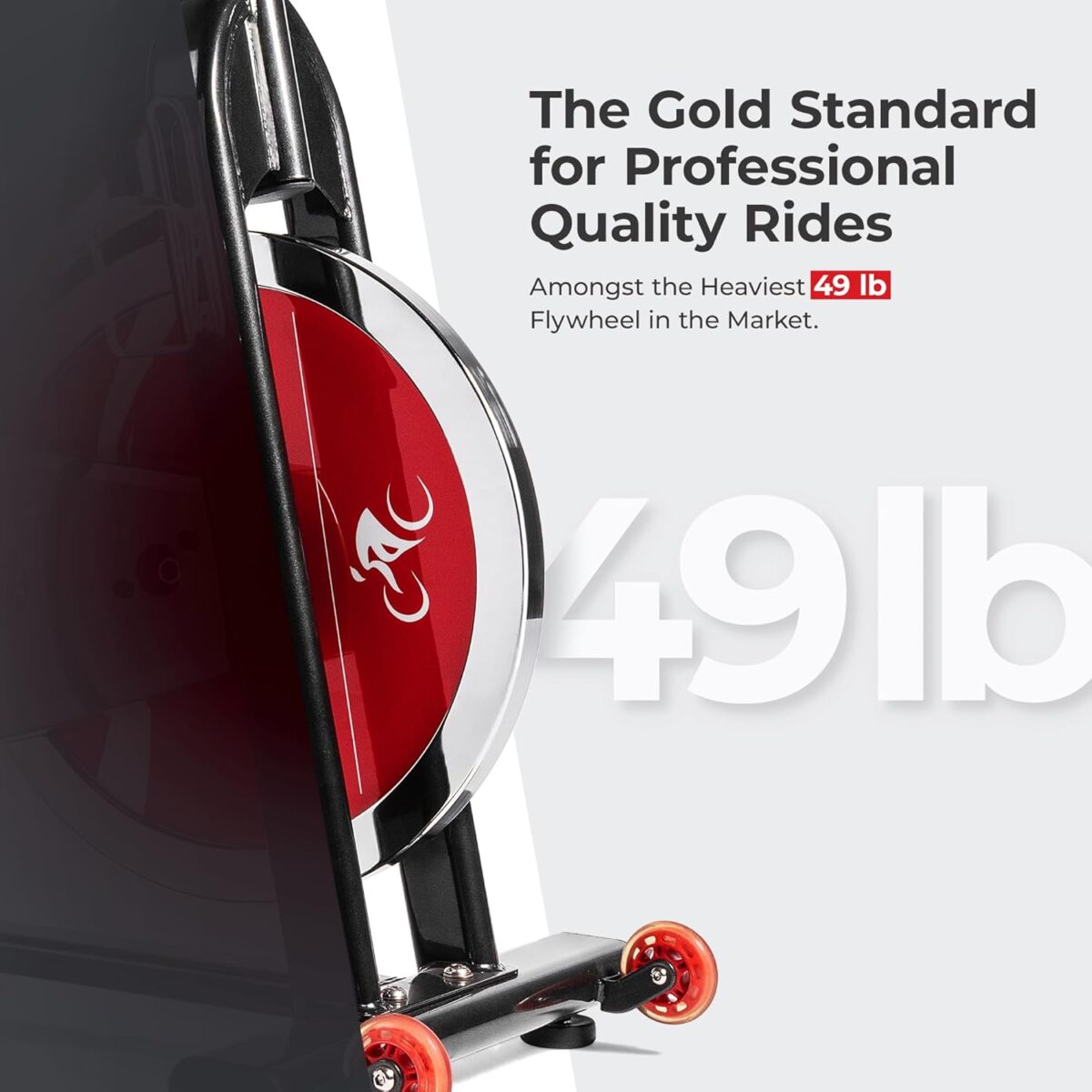 Sunny Health & Fitness Heavy-Duty Indoor Stationary Exercise Bike w/49 LB Flywheel & 275LB Capacity, 4-Way Adjustable Seat & Multi-Grip Handlebar for Cardio Training & Cycling workout at Home - Image 4