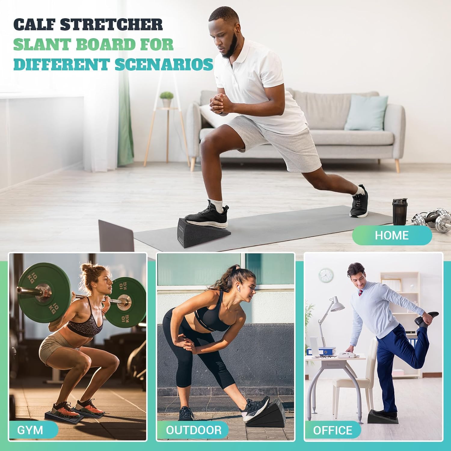 1760998808_Slant-Board-for-Calf-Stretching-5-Adjustable-Angles-Incline-Board-for-Squat-Wedge-480-lbs-Weight-Capacity-Calf-Stretch-Yoga-Foam-Wedge-for-Exercise-Squat-Ankle-Mobility-Physical-Therapy.jpg Slant Board for Calf Stretching, 5 Adjustable Angles Incline Board for Squat Wedge, 480 lbs Weight Capacity Calf Stretch Yoga Foam Wedge for Exercise, Squat, Ankle Mobility & Physical Therapy - Image 8