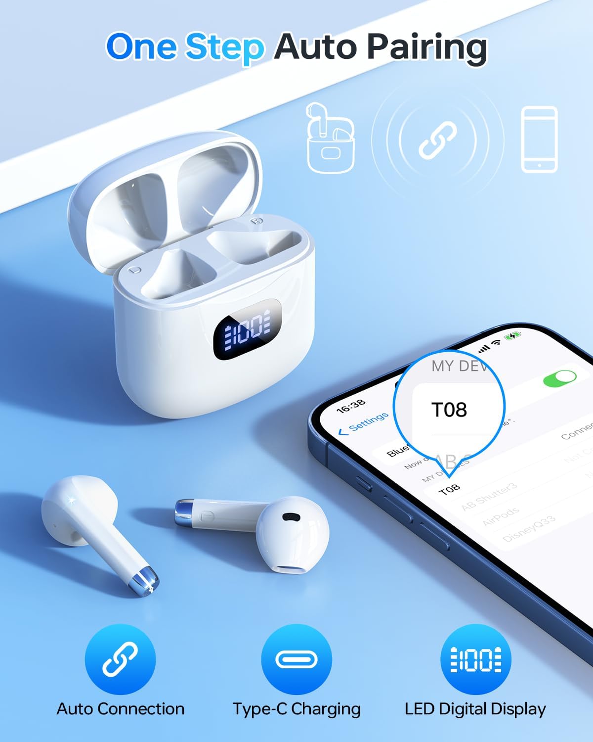 1761029748_Wireless-Earbuds-Bluetooth-5.3-Headphones-40Hrs-Playback-Stereo-Ear-Buds-with-LED-Display-Charging-Case-IPX7-Waterproof-in-Ear-Earphones-with-Mic-for-Phone-Tablet-Laptop-Sports-White.jpg Wireless Earbuds Bluetooth 5.3 Headphones, 40Hrs Playback Stereo Ear Buds with LED Display Charging Case IPX7 Waterproof in-Ear Earphones with Mic for Phone Tablet Laptop Sports, White - Image 3