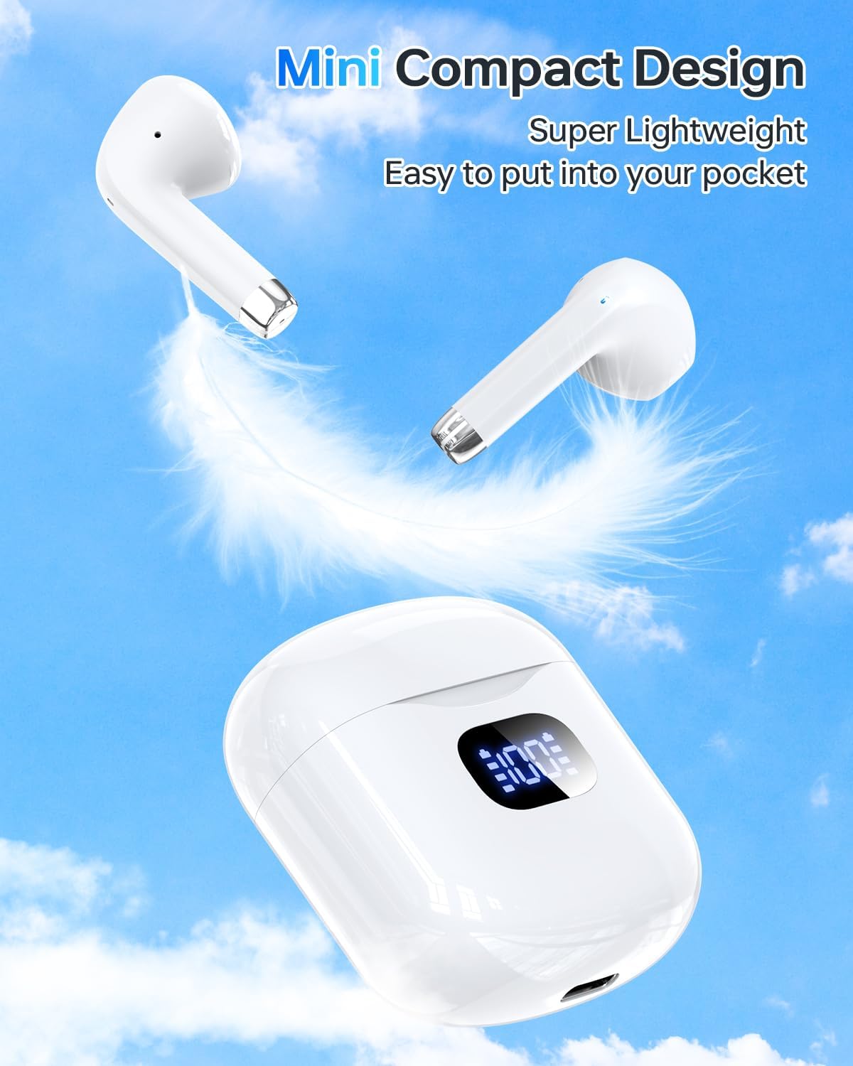 1761029752_Wireless-Earbuds-Bluetooth-5.3-Headphones-40Hrs-Playback-Stereo-Ear-Buds-with-LED-Display-Charging-Case-IPX7-Waterproof-in-Ear-Earphones-with-Mic-for-Phone-Tablet-Laptop-Sports-White.jpg Wireless Earbuds Bluetooth 5.3 Headphones, 40Hrs Playback Stereo Ear Buds with LED Display Charging Case IPX7 Waterproof in-Ear Earphones with Mic for Phone Tablet Laptop Sports, White - Image 7