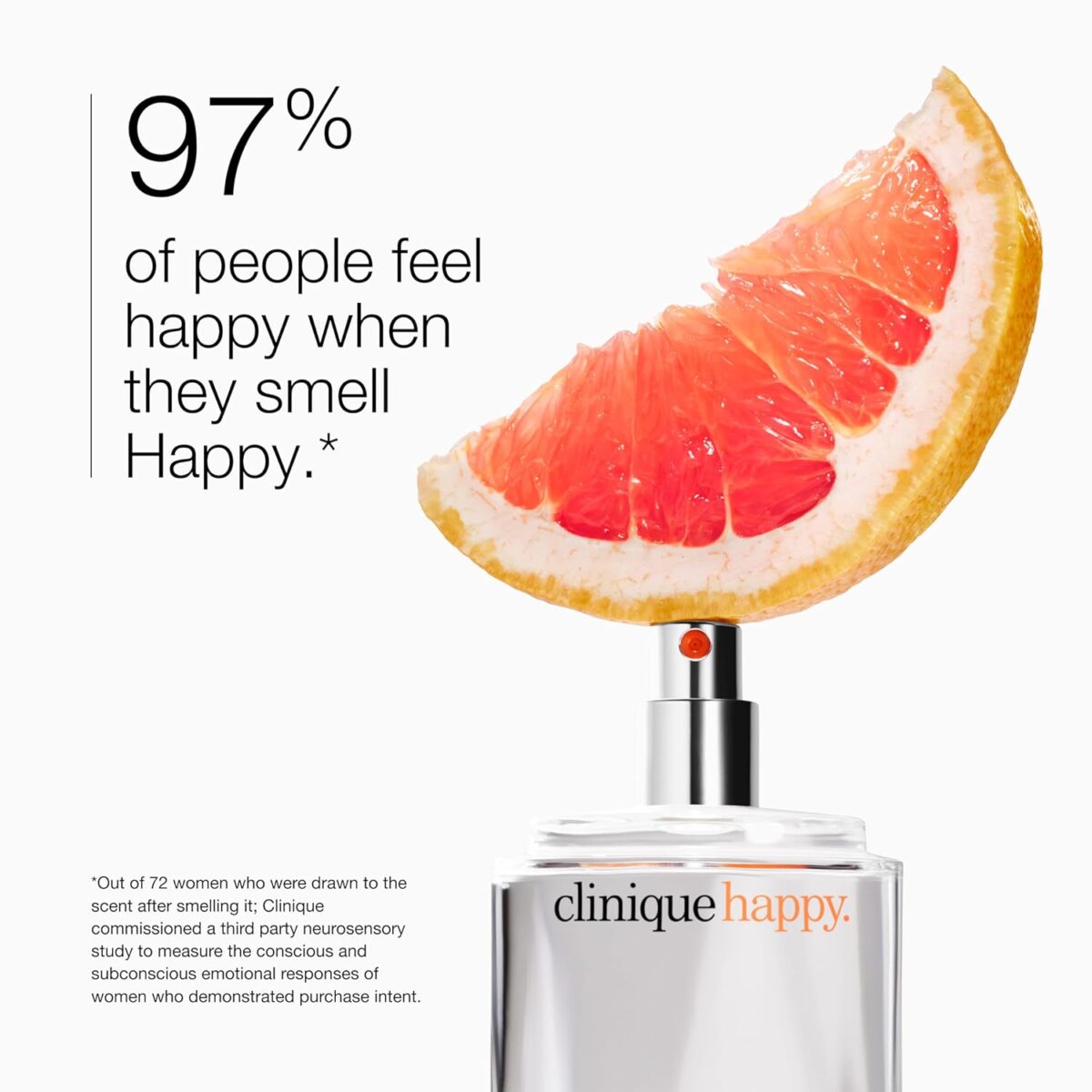 Clinique Happy Eau de Parfum Spray | Notes of Grapefruit, Bergamot, Hawaiian Wedding Flower + Spring Mimosa | Perfumes for Women - Image 4