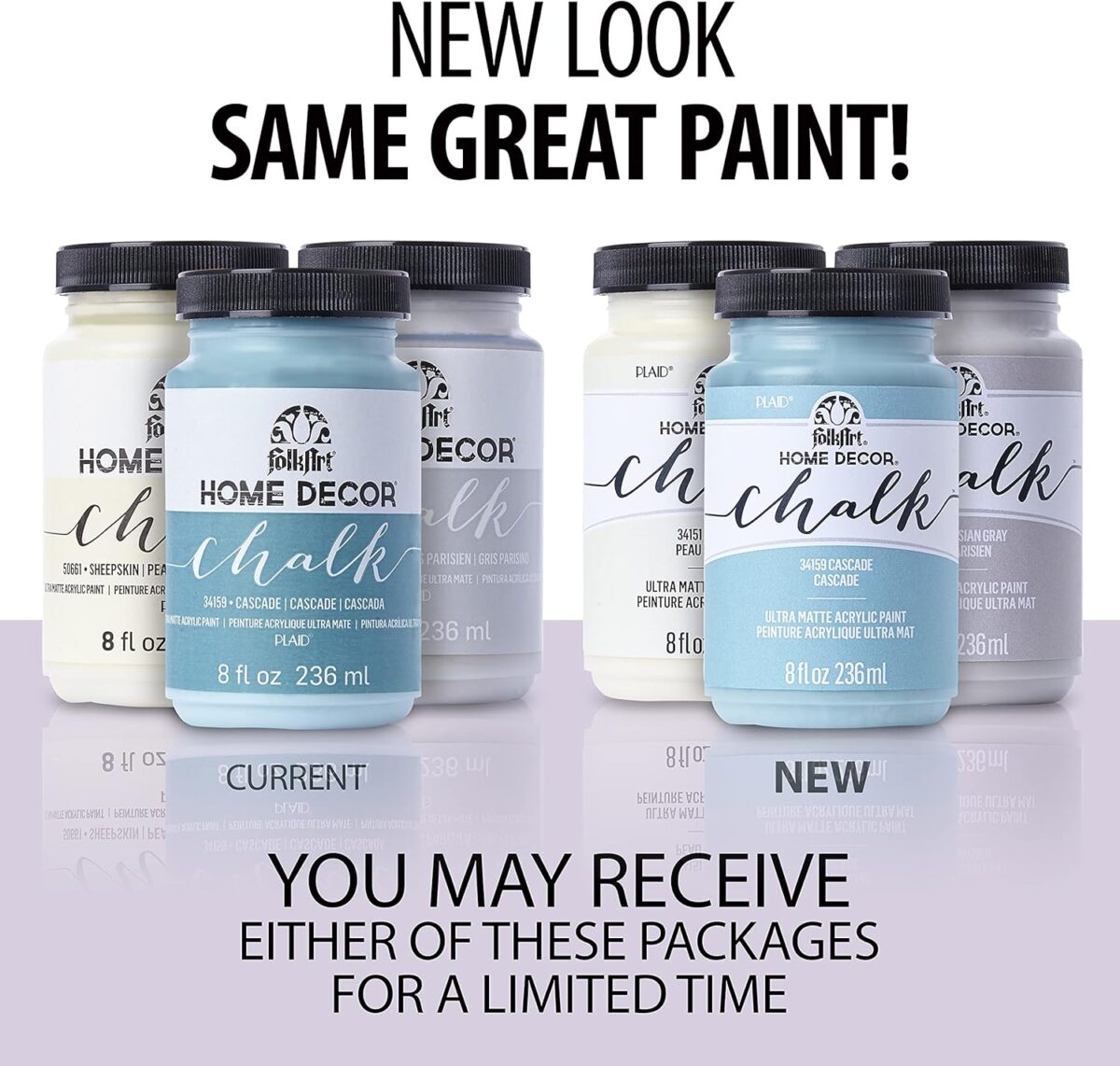 FolkArt Home Décor Chalk Finish Acrylic Paint, 8oz, 8 ounce, Milk Jug - Image 3
