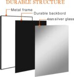 Rectangle Bathroom Mirror 28x34 inch, Large Mirror with Black Frame, Rectangular Vanity Mirror 28" X 34", Modern Matte Wall Mounting Mirrors, Hang Horizontal or Vertical - Image 9