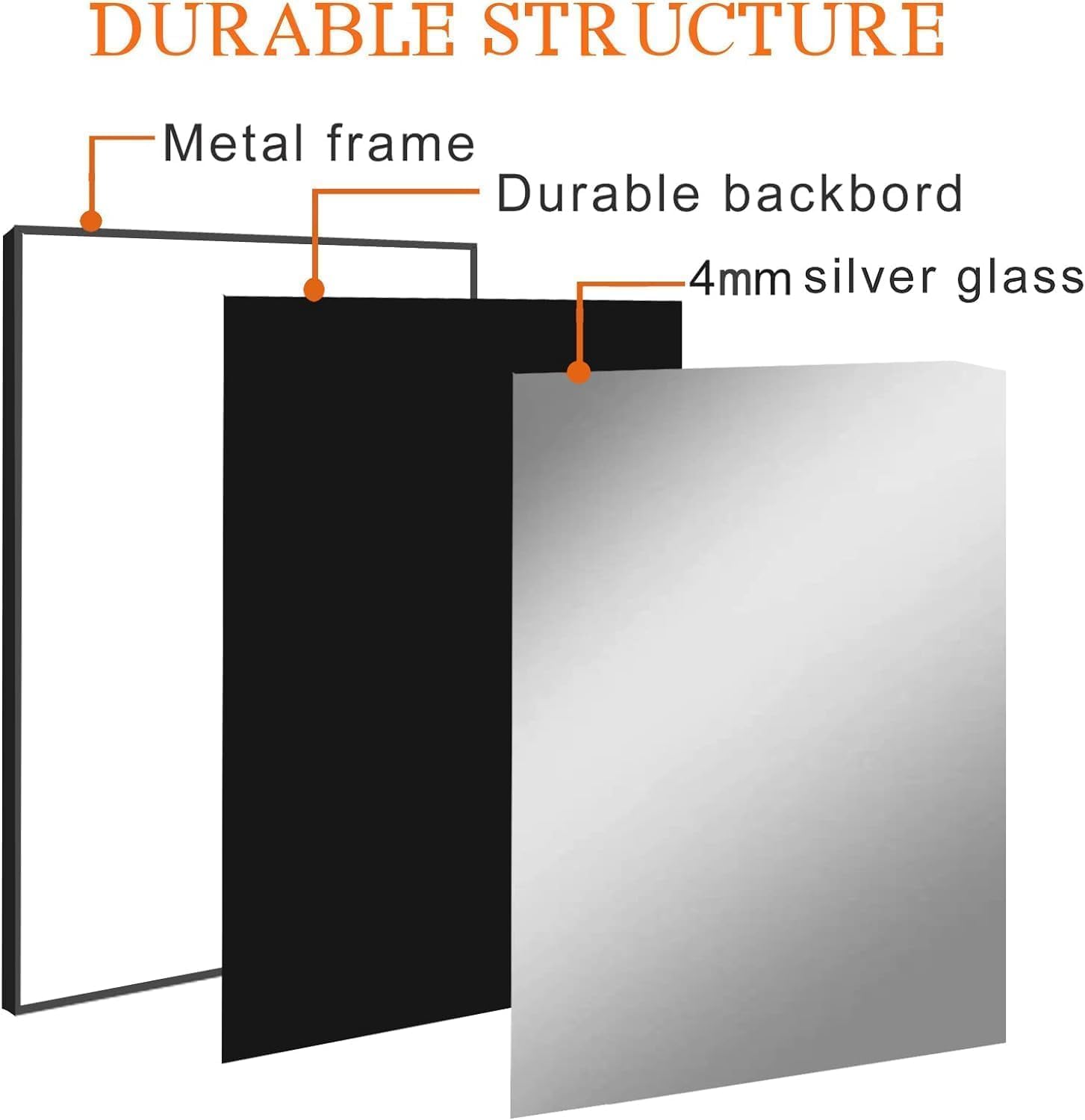 1761032657_Rectangle-Bathroom-Mirror-28x34-inch-Large-Mirror-with-Black-Frame-Rectangular-Vanity-Mirror-28-X-34-Modern-Matte-Wall-Mounting-Mirrors-Hang-Horizontal-or-Vertical.jpg Rectangle Bathroom Mirror 28x34 inch, Large Mirror with Black Frame, Rectangular Vanity Mirror 28" X 34", Modern Matte Wall Mounting Mirrors, Hang Horizontal or Vertical - Image 9