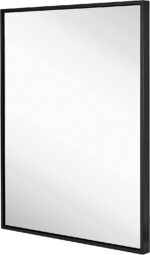 Rectangle Bathroom Mirror 28x34 inch, Large Mirror with Black Frame, Rectangular Vanity Mirror 28" X 34", Modern Matte Wall Mounting Mirrors, Hang Horizontal or Vertical - Image 10