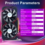 Radeon RX 590 8GB GME Graphics Card, 2304SP GDDR5 256 Bit PCIE 3.0X16 Computer Gaming Gpu, Dual Freeze Fans Video Card with HDMI/DP/DVI Ports Support 8K - Image 3