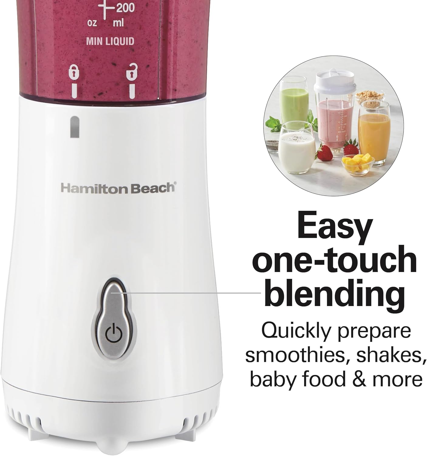 1761082273_Hamilton-Beach-Portable-Blender-for-Shakes-and-Smoothies-14-Oz-BPA-Free-Travel-Cup-Lid-Durable-Stainless-Steel-Blades-Personal-Smoothie-Blender-2-Jars-White-51102V.jpg Hamilton Beach Portable Blender for Shakes and Smoothies, 14 Oz BPA Free Travel Cup & Lid, Durable Stainless Steel Blades, Personal Smoothie Blender, 2 Jars - White (51102V) - Image 7
