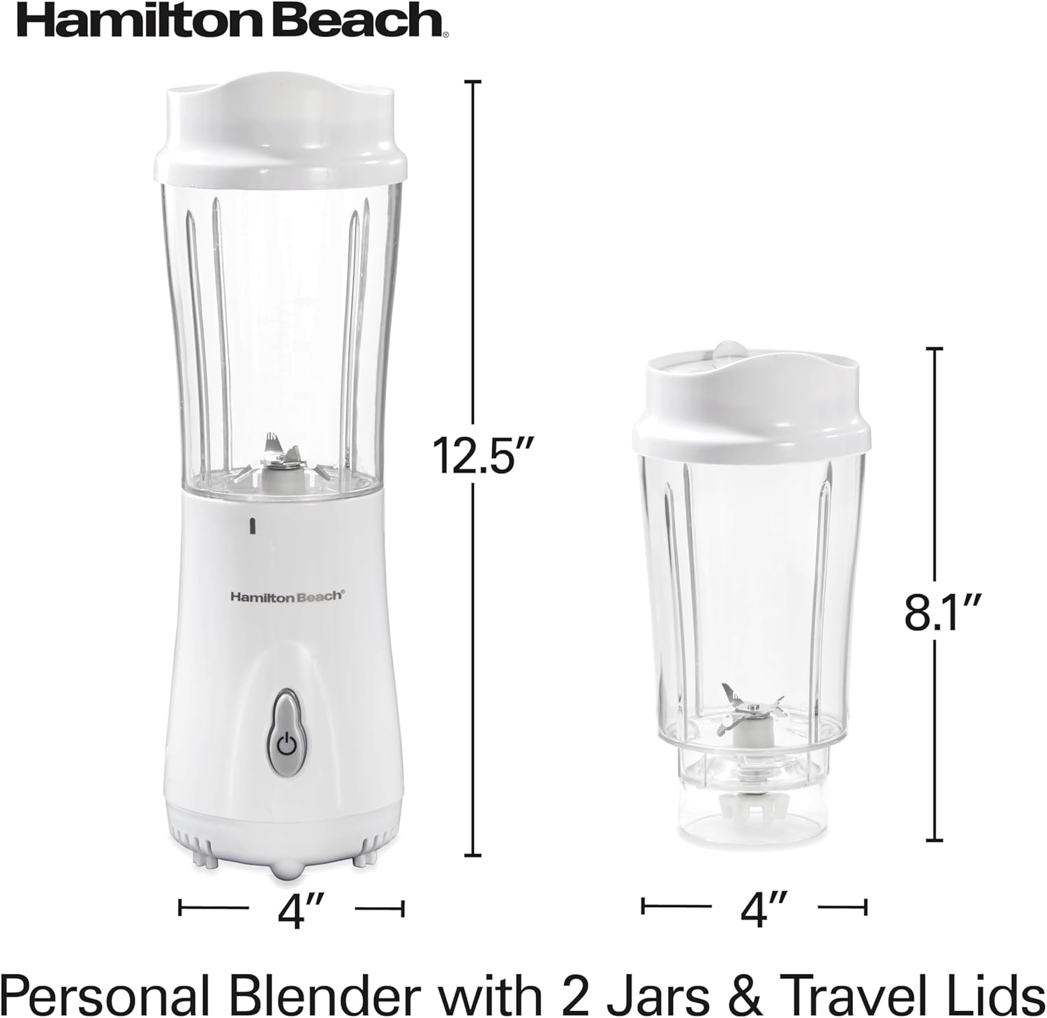 1761082277_Hamilton-Beach-Portable-Blender-for-Shakes-and-Smoothies-14-Oz-BPA-Free-Travel-Cup-Lid-Durable-Stainless-Steel-Blades-Personal-Smoothie-Blender-2-Jars-White-51102V.jpg Hamilton Beach Portable Blender for Shakes and Smoothies, 14 Oz BPA Free Travel Cup & Lid, Durable Stainless Steel Blades, Personal Smoothie Blender, 2 Jars - White (51102V) - Image 9