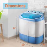Pyle Portable 2-in-1 Washing Machine&Spin-Dryer-Convenient Top-Loading Easy Access,Energy&Water Efficient Design,Ideal for Smaller Loads-No Special Parts or Plumbing Required-2 FT Drainage Hose - Image 3