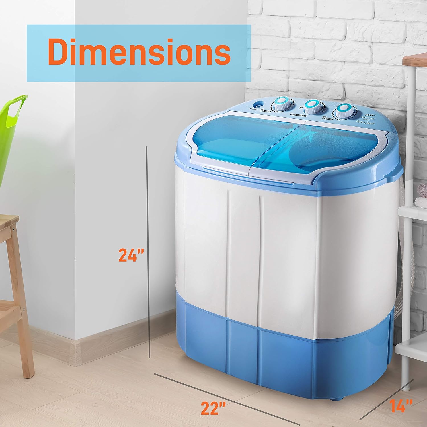 1761083128_Pyle-Portable-2-in-1-Washing-MachineSpin-Dryer-Convenient-Top-Loading-Easy-AccessEnergyWater-Efficient-DesignIdeal-for-Smaller-Loads-No-Special-Parts-or-Plumbing-Required-2-FT-Drainage-Hose.jpg Pyle Portable 2-in-1 Washing Machine&Spin-Dryer-Convenient Top-Loading Easy Access,Energy&Water Efficient Design,Ideal for Smaller Loads-No Special Parts or Plumbing Required-2 FT Drainage Hose - Image 3