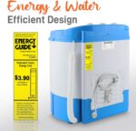 Pyle Portable 2-in-1 Washing Machine&Spin-Dryer-Convenient Top-Loading Easy Access,Energy&Water Efficient Design,Ideal for Smaller Loads-No Special Parts or Plumbing Required-2 FT Drainage Hose - Image 6