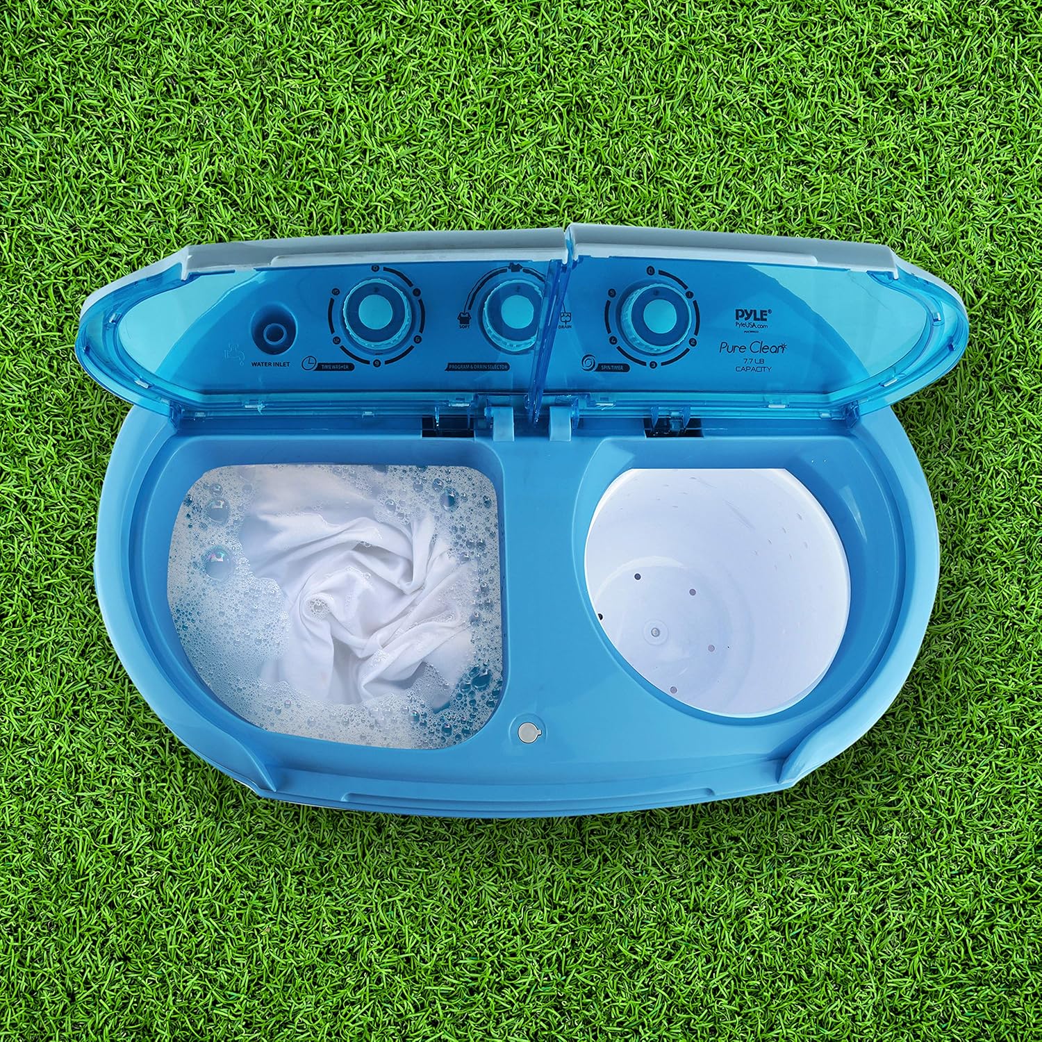 1761083136_Pyle-Portable-2-in-1-Washing-MachineSpin-Dryer-Convenient-Top-Loading-Easy-AccessEnergyWater-Efficient-DesignIdeal-for-Smaller-Loads-No-Special-Parts-or-Plumbing-Required-2-FT-Drainage-Hose.jpg Pyle Portable 2-in-1 Washing Machine&Spin-Dryer-Convenient Top-Loading Easy Access,Energy&Water Efficient Design,Ideal for Smaller Loads-No Special Parts or Plumbing Required-2 FT Drainage Hose - Image 7