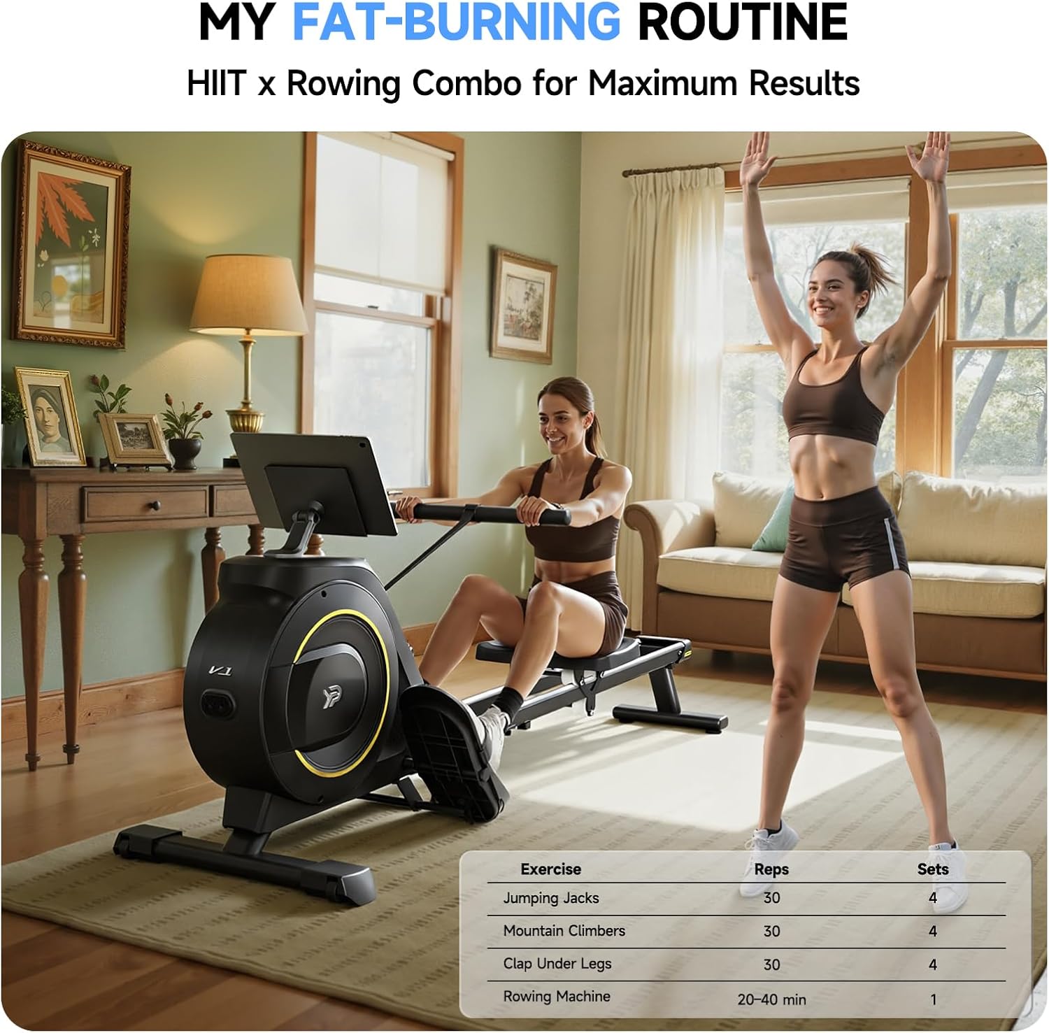 1761086323_Rowing-Machine-for-Home-350-LB-Capacity-16-Level-Silent-Resistance-Magnetic-Rowing-Machines-for-Home-Foldable-Full-Body-Workout-Compact-Rowing-Machine-for-Cardio-Strength-with-APP-Support.jpg Rowing Machine for Home, 350 LB Capacity, 16-Level Silent Resistance, Magnetic Rowing Machines for Home Foldable, Full-Body Workout Compact Rowing Machine for Cardio & Strength with APP Support - Image 5