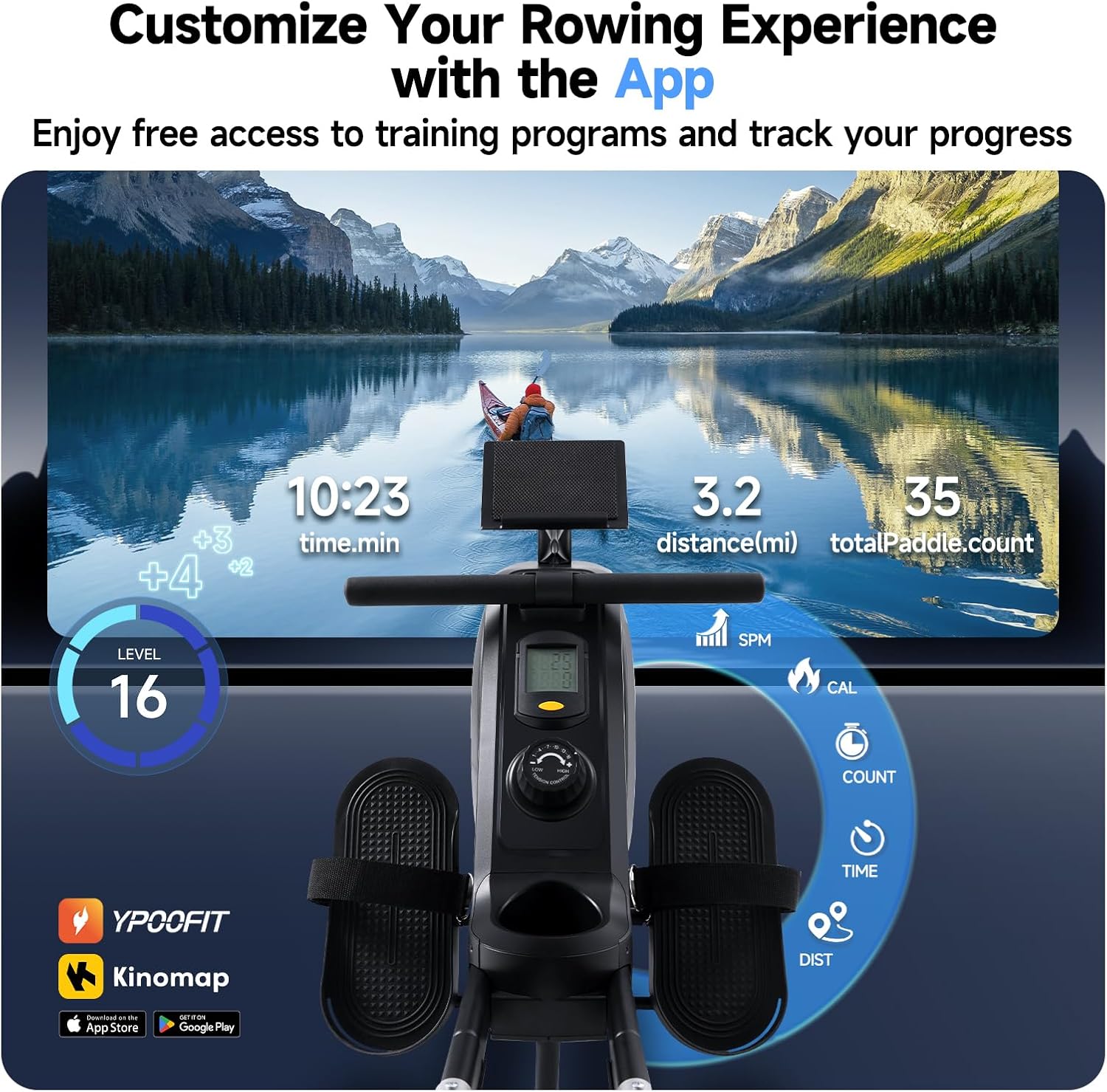 1761086329_Rowing-Machine-for-Home-350-LB-Capacity-16-Level-Silent-Resistance-Magnetic-Rowing-Machines-for-Home-Foldable-Full-Body-Workout-Compact-Rowing-Machine-for-Cardio-Strength-with-APP-Support.jpg Rowing Machine for Home, 350 LB Capacity, 16-Level Silent Resistance, Magnetic Rowing Machines for Home Foldable, Full-Body Workout Compact Rowing Machine for Cardio & Strength with APP Support - Image 8