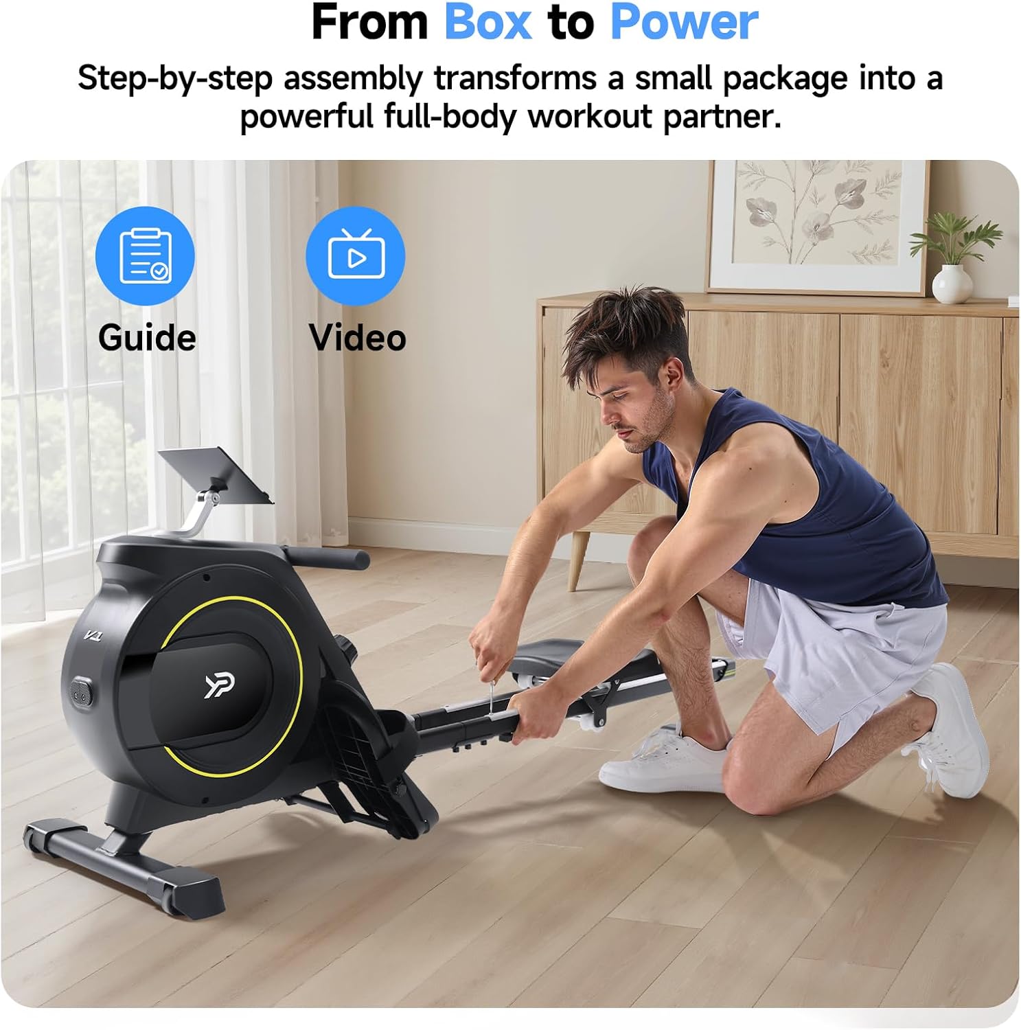 1761086333_Rowing-Machine-for-Home-350-LB-Capacity-16-Level-Silent-Resistance-Magnetic-Rowing-Machines-for-Home-Foldable-Full-Body-Workout-Compact-Rowing-Machine-for-Cardio-Strength-with-APP-Support.jpg Rowing Machine for Home, 350 LB Capacity, 16-Level Silent Resistance, Magnetic Rowing Machines for Home Foldable, Full-Body Workout Compact Rowing Machine for Cardio & Strength with APP Support - Image 10