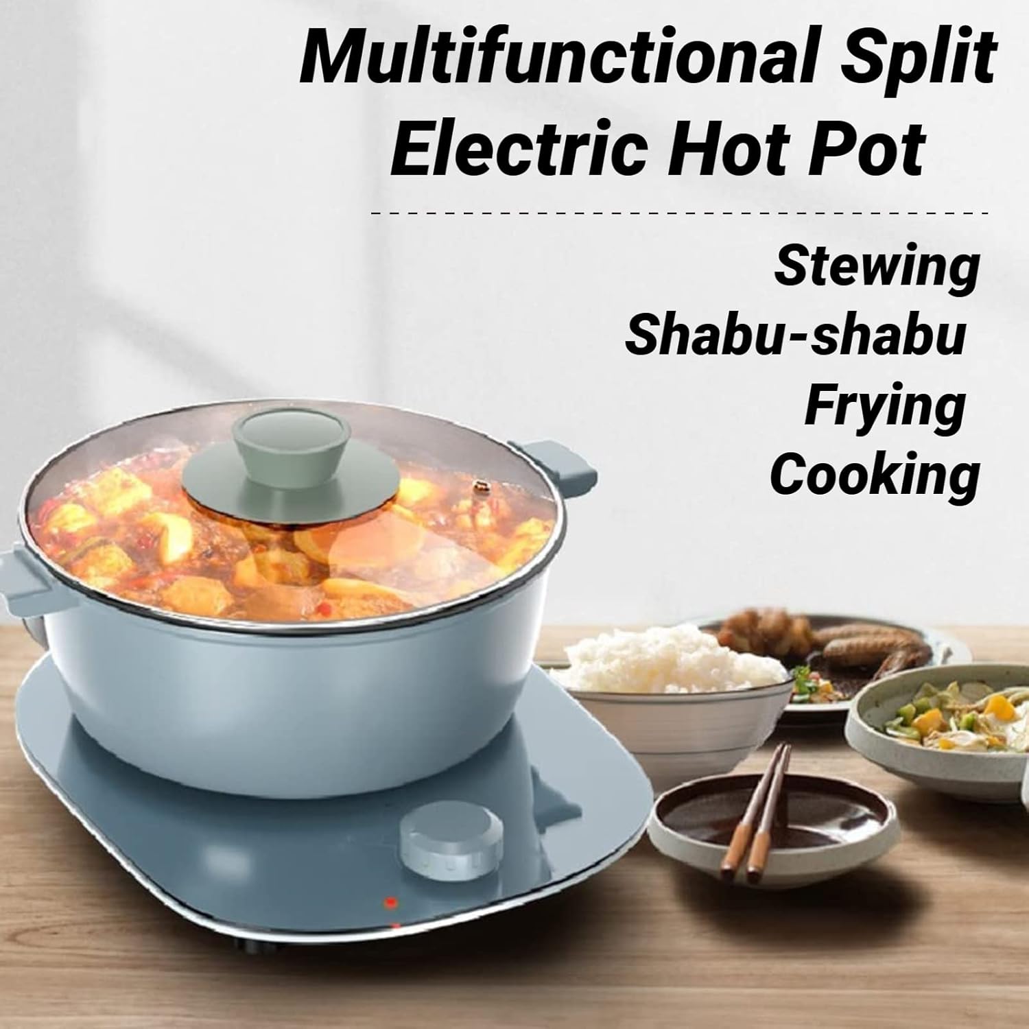 1761092406_Shabu-Shabu-Pot-Electric-3L-Electric-Hot-Pot-with-Burner-Split-Electric-Pot-Non-Stick-Hot-Pot-Electric-Kitchen-Burner-Stove-with-Shabu-Hot-Pot-Electric-Pot-for-DormFamily-Cooking.jpg Shabu Shabu Pot Electric, 3L Electric Hot Pot with Burner Split Electric Pot Non-Stick Hot Pot Electric, Kitchen Burner Stove with Shabu Hot Pot Electric Pot for Dorm,Family Cooking - Image 4