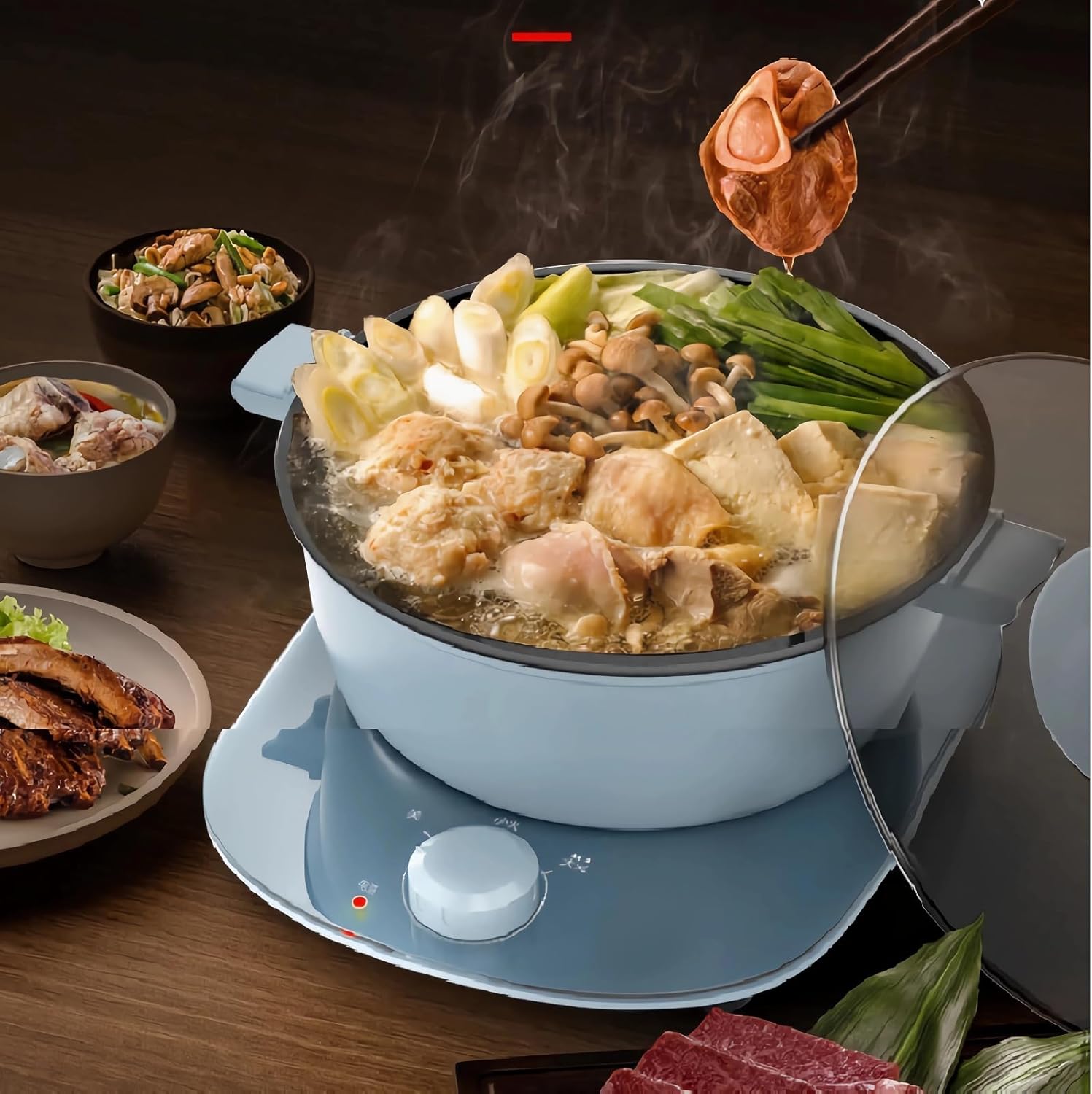 1761092408_Shabu-Shabu-Pot-Electric-3L-Electric-Hot-Pot-with-Burner-Split-Electric-Pot-Non-Stick-Hot-Pot-Electric-Kitchen-Burner-Stove-with-Shabu-Hot-Pot-Electric-Pot-for-DormFamily-Cooking.jpg Shabu Shabu Pot Electric, 3L Electric Hot Pot with Burner Split Electric Pot Non-Stick Hot Pot Electric, Kitchen Burner Stove with Shabu Hot Pot Electric Pot for Dorm,Family Cooking - Image 5