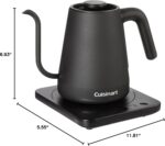 Cuisinart GK-1 Digital Goose Neck Kettle, Precision Gooseneck Spout Designed for Precise Pour Control that Holds 1-Liter, 1200-Watt Allows for Quick Heat Up, Stainless Steel,Black - Image 7