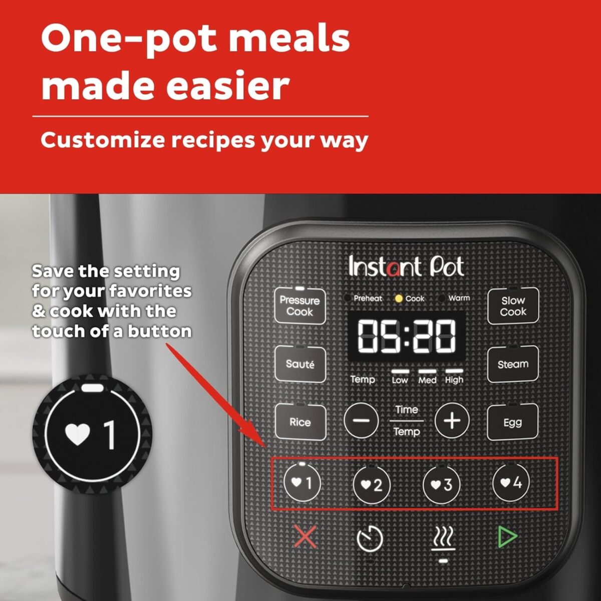 Instant Pot Chef Series 8Qt Electric Pressure Cooker & Multi-Cooker With Premium Stainless Steel Inner Pot, 10-In-1 Presets, Large Capacity, Easy Clean, for Fast & Healthy Cooking - Image 4
