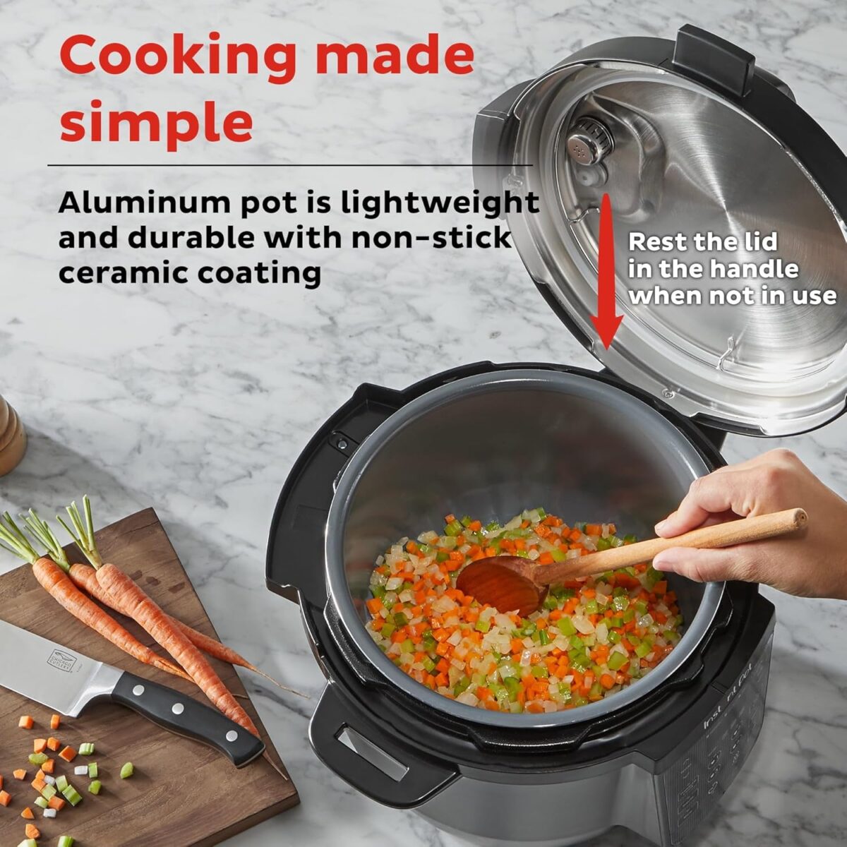 Instant Pot Chef Series 8Qt Electric Pressure Cooker & Multi-Cooker With Premium Stainless Steel Inner Pot, 10-In-1 Presets, Large Capacity, Easy Clean, for Fast & Healthy Cooking - Image 5