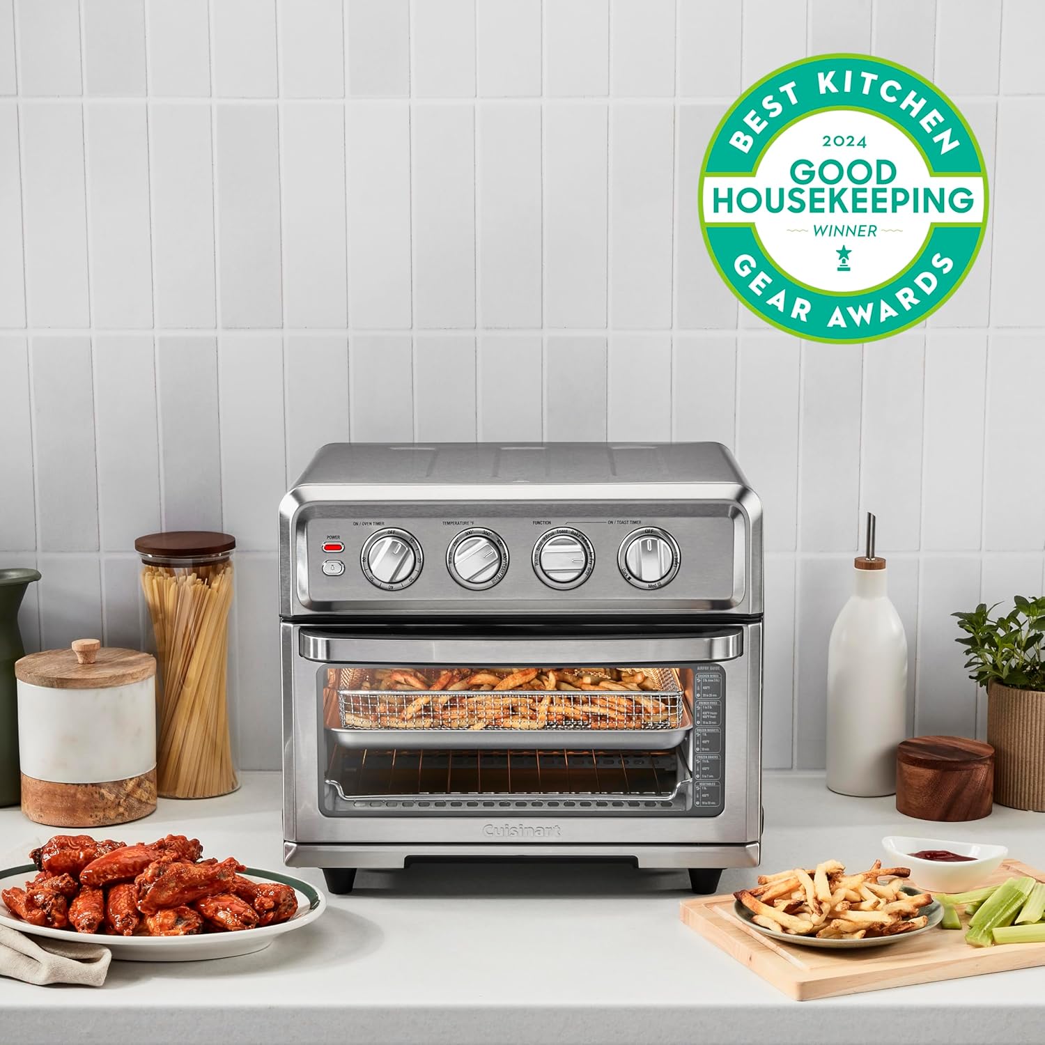 1761097901_Cuisinart-Air-Fryer-Toaster-Oven-with-Grill-1800W-8-1-Air-Fryer-Oven-with-Bake-Convection-Bake-Grill-Broil-and-Warm-Options-Large-Capacity-60-Minute-Timer-TOA-70-Stainless-Steel.jpg Cuisinart Air Fryer Toaster Oven with Grill, 1800W 8-1 Air Fryer Oven with Bake, Convection Bake, Grill, Broil and Warm Options, Large Capacity, 60-Minute Timer, TOA-70, Stainless Steel - Image 3