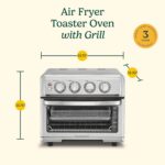 Cuisinart Air Fryer Toaster Oven with Grill, 1800W 8-1 Air Fryer Oven with Bake, Convection Bake, Grill, Broil and Warm Options, Large Capacity, 60-Minute Timer, TOA-70, Stainless Steel - Image 8