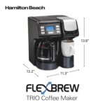 Hamilton Beach FlexBrew Trio 2-Way Coffee Maker, Compatible with K-Cup Pods or Grounds, Combo, Single Serve & Full 12c Pot, Black - Fast Brewing (49902) - Image 9