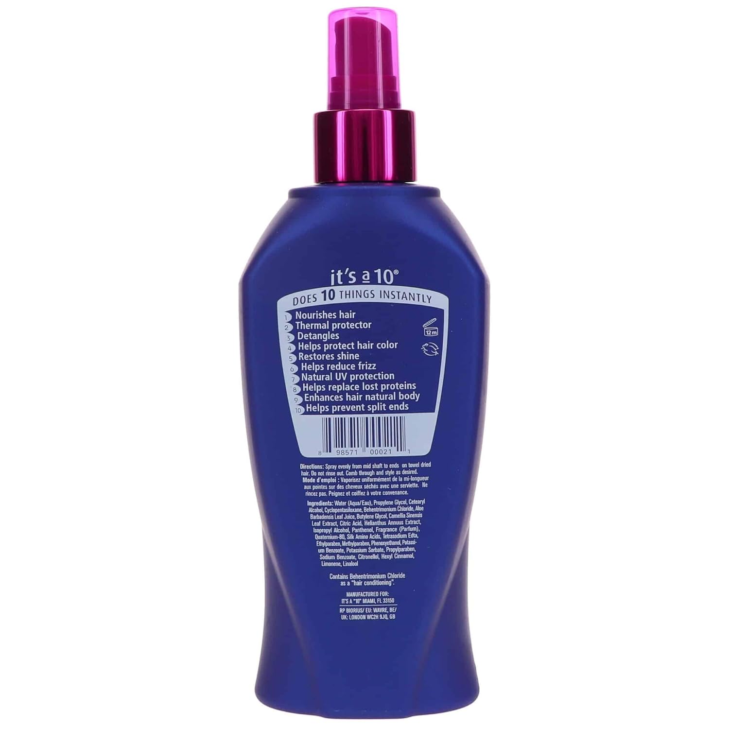 1761120234_Its-a-10-Haircare-Miracle-Leave-In-product-10-fl.-oz.jpg It's a 10 Haircare Miracle Leave-In product, 10 fl. oz. - Image 3