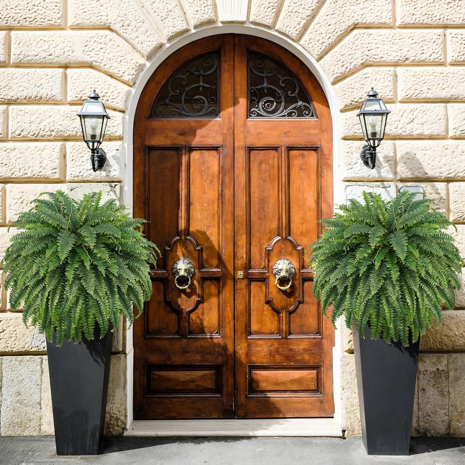 1761120623_50-Artificial-Boston-Ferns-Fake-Bush-Plants-Large-Faux-Ferns-with-96-Fronds-for-Outdoors-Home-Decor.jpg 50" Artificial Boston Ferns, Fake Bush Plants, Large Faux Ferns with 96 Fronds for Outdoors Home Decor - Image 6