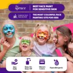 28 Color Face Painting Kit for Kids - Blue Squid Face Paint Kit Palette with 160pc accessories Stencils, Water Activated Non Toxic Washable Professional Facepaint body set Halloween Party Makeup - Image 3