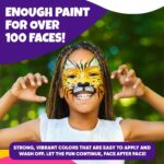 28 Color Face Painting Kit for Kids - Blue Squid Face Paint Kit Palette with 160pc accessories Stencils, Water Activated Non Toxic Washable Professional Facepaint body set Halloween Party Makeup - Image 5
