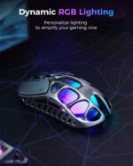 GravaStar Mercury X Pro Wireless Gaming Mouse, Come with 8K Dongle – 32,000 DPI PAW 3950 Sensor, 8,000Hz Polling Rate, Only 49g, Magnesium Alloy Hollow Frame, RGB Lighting, 5 Programmable Buttons - Image 7