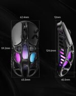 GravaStar Mercury X Pro Wireless Gaming Mouse, Come with 8K Dongle – 32,000 DPI PAW 3950 Sensor, 8,000Hz Polling Rate, Only 49g, Magnesium Alloy Hollow Frame, RGB Lighting, 5 Programmable Buttons - Image 10