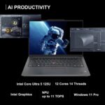 Lenovo ThinkPad E14 Gen 6 Business AI PC Laptop (14" FHD+ Anti-Glare, Intel 12-Core Ultra 5 125U (> i7-1355U), 16GB DDR5 RAM, 512GB SSD) Backlit, Fingerprint, 1080p Webcam, Thunderbolt 4, Win 11 Pro - Image 3