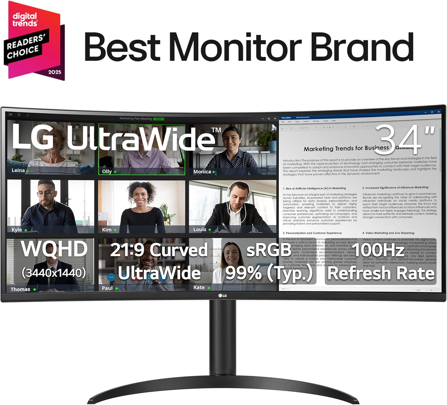 1761123489_LG-34WR55QK-B-34-inch-UltraWide-WQHD-3440-x-1440-Curved-Computer-Monitor-100Hz-5ms-HDR10-Reader-Mode-HDMI-DisplayPort-USB-Type-C-TiltHeight-Adjustable-Stand-Black.jpg LG 34WR55QK-B 34-inch UltraWide WQHD (3440 x 1440) Curved Computer Monitor, 100Hz, 5ms, HDR10, Reader Mode, HDMI, DisplayPort, USB Type-C, Tilt/Height Adjustable Stand, Black - Image 3