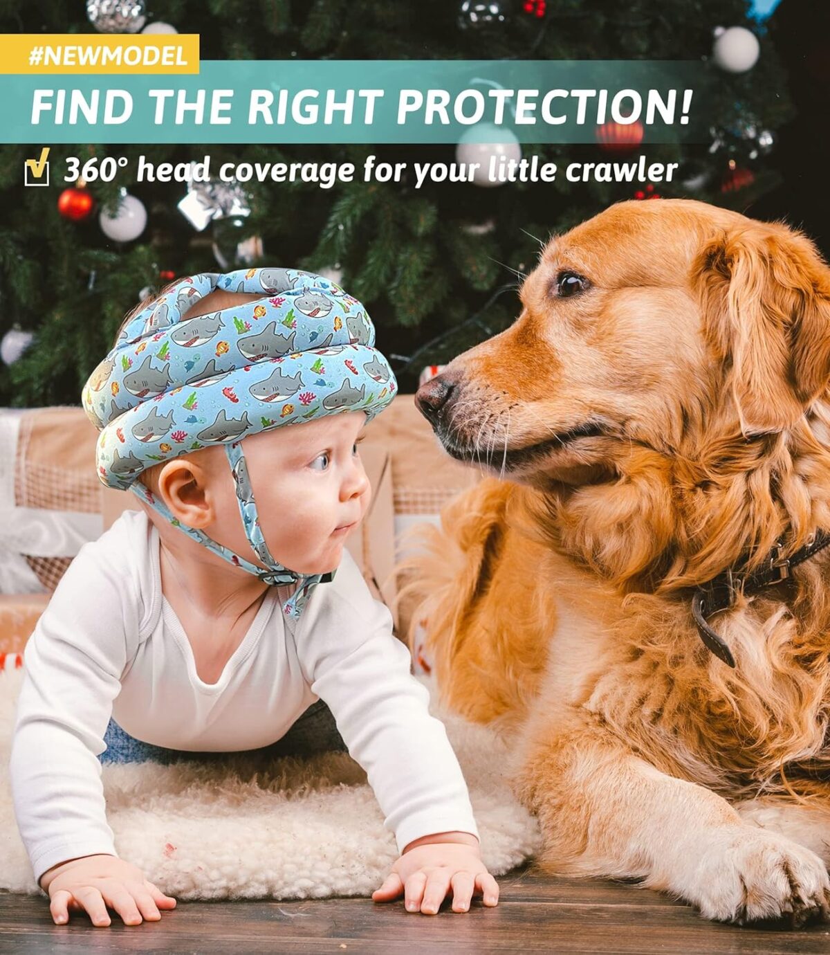 Baby Head Protector - Baby Helmet for Crawling Walking Running - No Bumps and Soft Cushion - Adjustable Protective Cap Infant Baby Safety Headguard - Toddler Helmets 6-12 Months 1-2 Years Old - Image 3