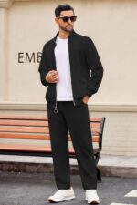 COOFANDY Mens 2 Piece Tracksuit Casual Sweatsuits Full Zip Track Suits Jogging Athletic Suit Sets - Image 5